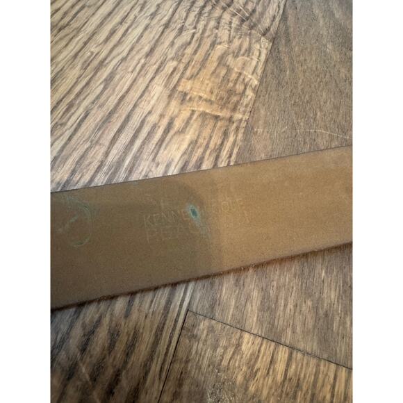 KENNETH COLE REACTION Brown Leather Belt Size 33 - Picture 3 of 6